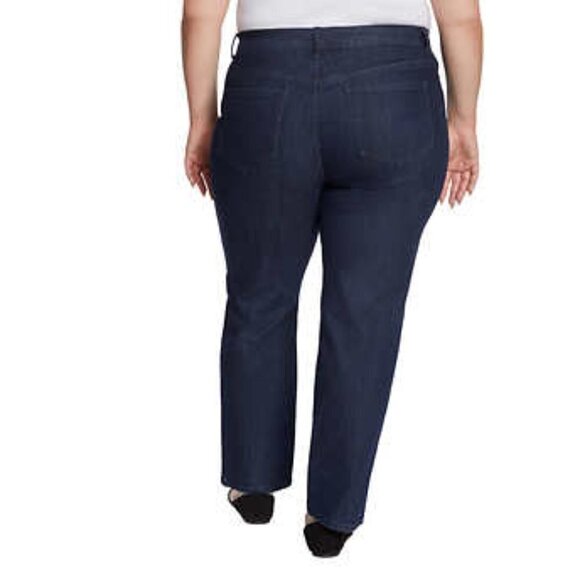NEW Gloria Vanderbilt "Amanda" Straight Leg Jeans  | Dark Blue - Picture 2 of 5